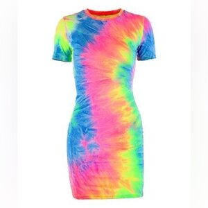 Tie Dye mini t-shirt dress